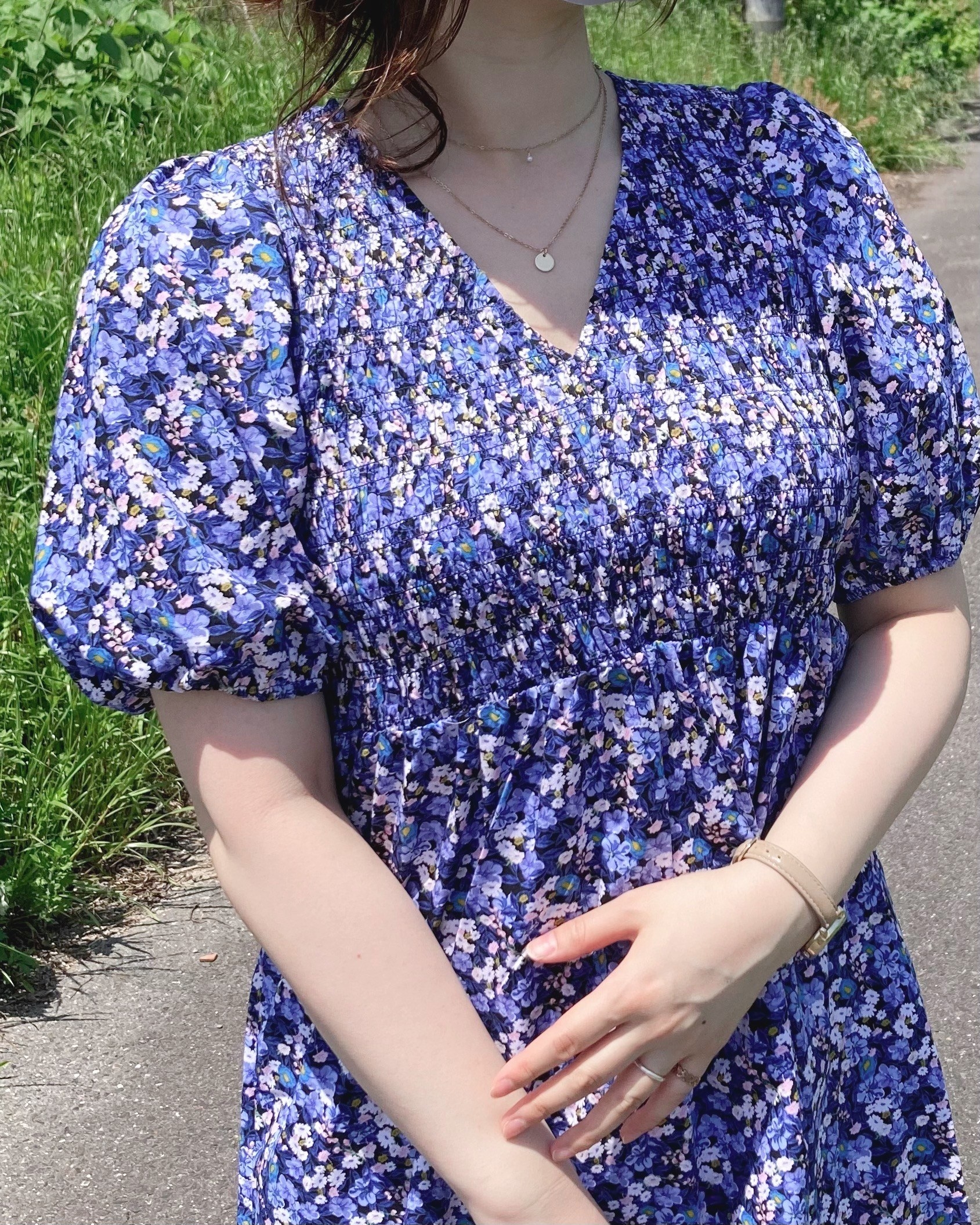 H＆Mのオススメのワンピース「シャーリングワンピース」