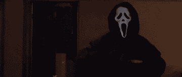 ghostface cleaning his knife