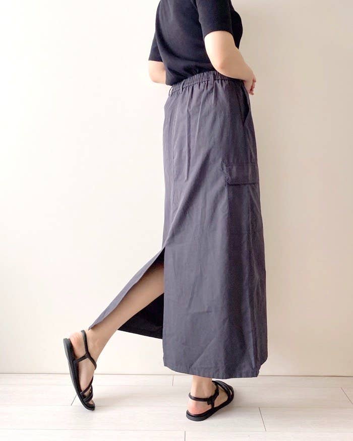 GU(ジーユー)のオススメのファッション「カーゴロングスカートQ」のコーディネート