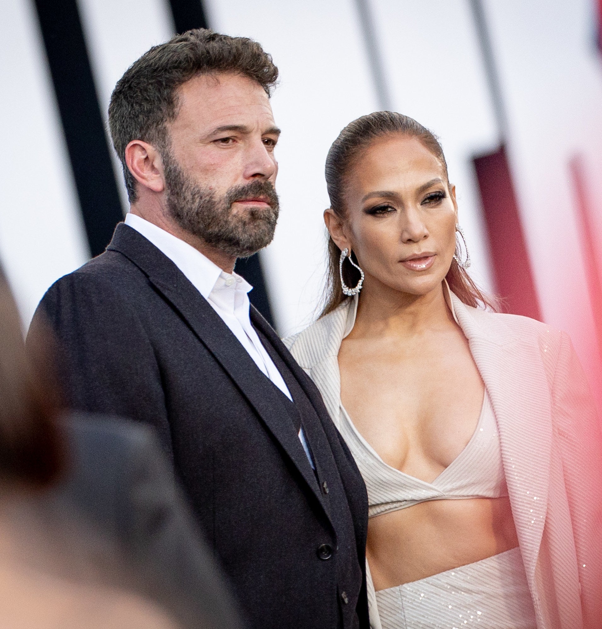 Ben and JLo looking serious