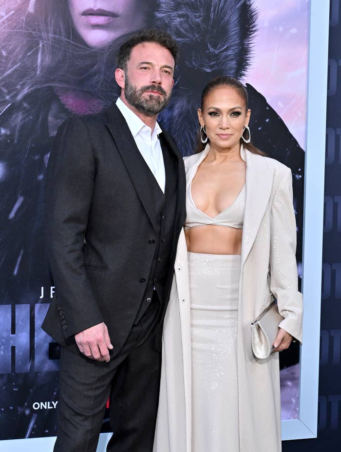 Ben and JLo standing together