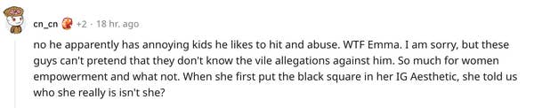Screenshot of the comment