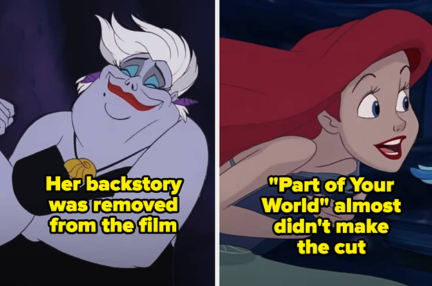 Split image of Ursula and Ariel