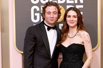 Jeremy Allen White and Addison Timlin attend the 80th Annual Golden Globe Awards