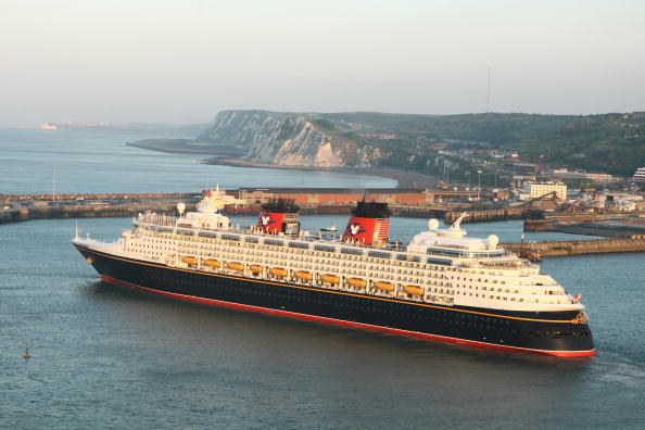 the Disney Cruise setting sail in Dover, England