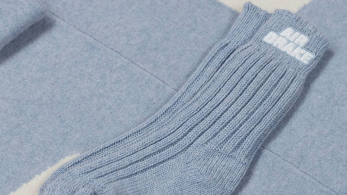 If you have $415 to spare for a single pair of socks, then you're in luck with Drake's new cashmere collab with The Elder Statesman, out now.