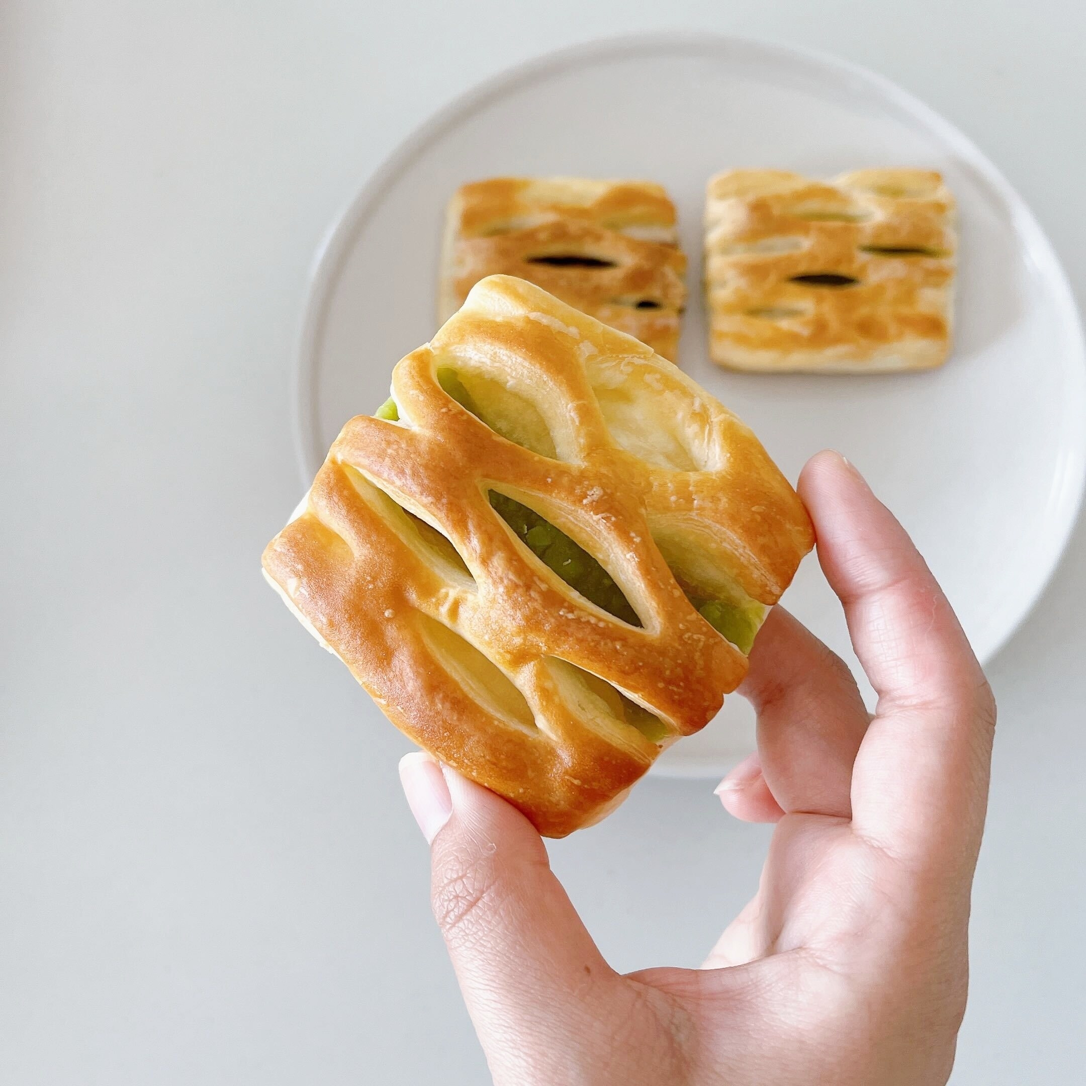 セブン-イレブンのオススメのパン「7Pつぶあんデニッシュとずんだあんデニッシュ」