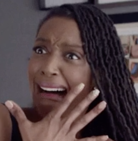 terrified woman