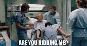 woman in labor yelling, are you kidding me