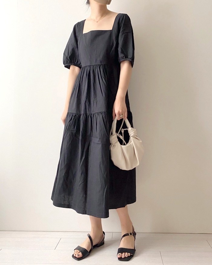 UNIQLO（ユニクロ）のオススメのワンピース「リネンブレンドシャーリングワンピース」