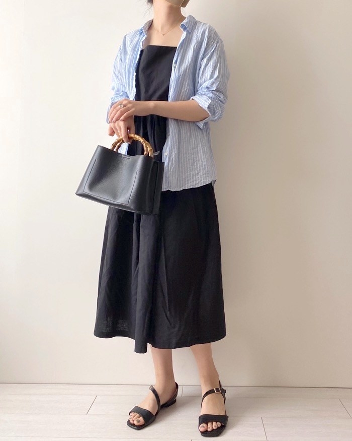 UNIQLO（ユニクロ）のオススメのワンピース「リネンブレンドシャーリングワンピース」