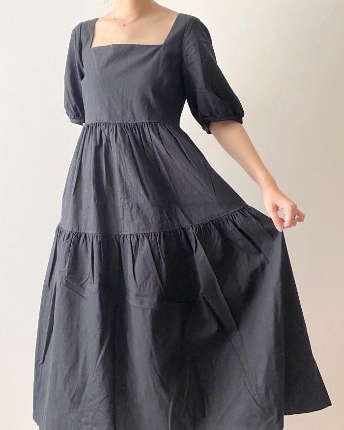 UNIQLO（ユニクロ）のオススメのワンピース「リネンブレンドシャーリングワンピース」