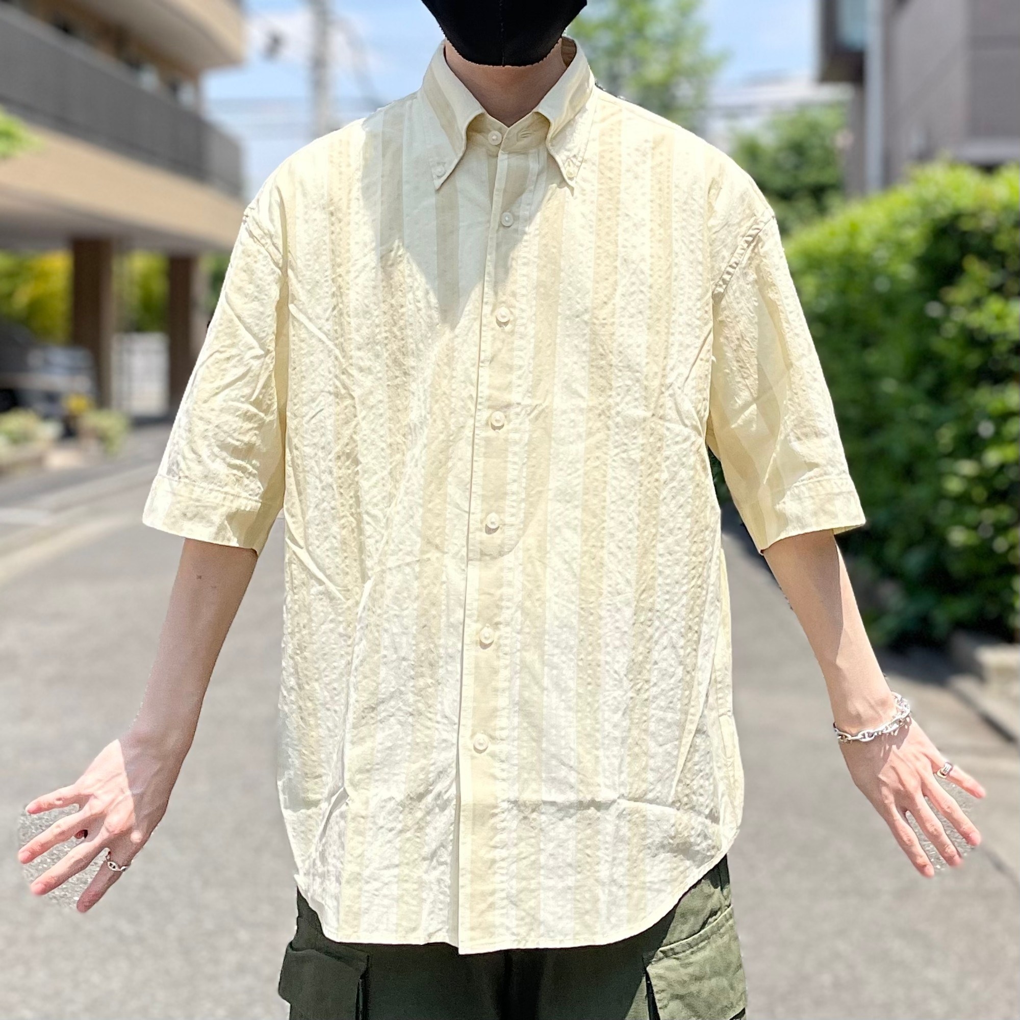 UNIQLO(ユニクロ)のおすすめのメンズアイテム「シアサッカーオーバーサイズシャツ(半袖)」