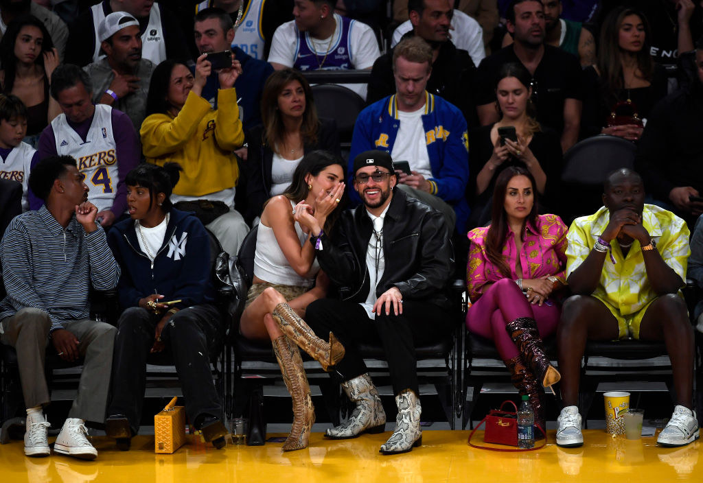 Bad Bunny Wore 1988 Dodgers World Series Hat With Kendall Jenner At Lakers'  Game 6 Win 