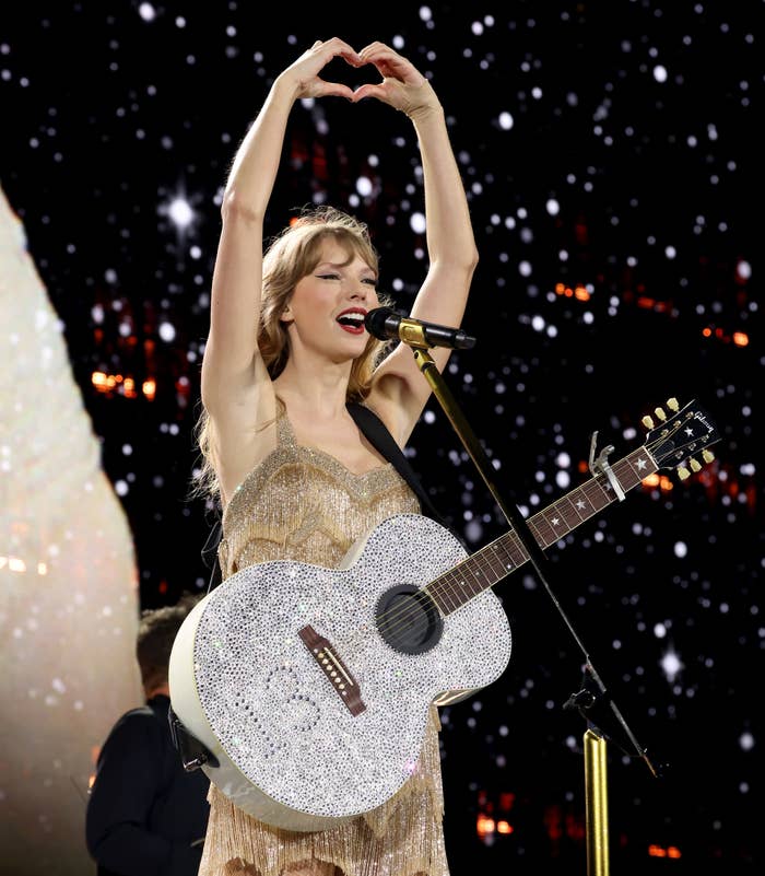 Taylor performing onstage