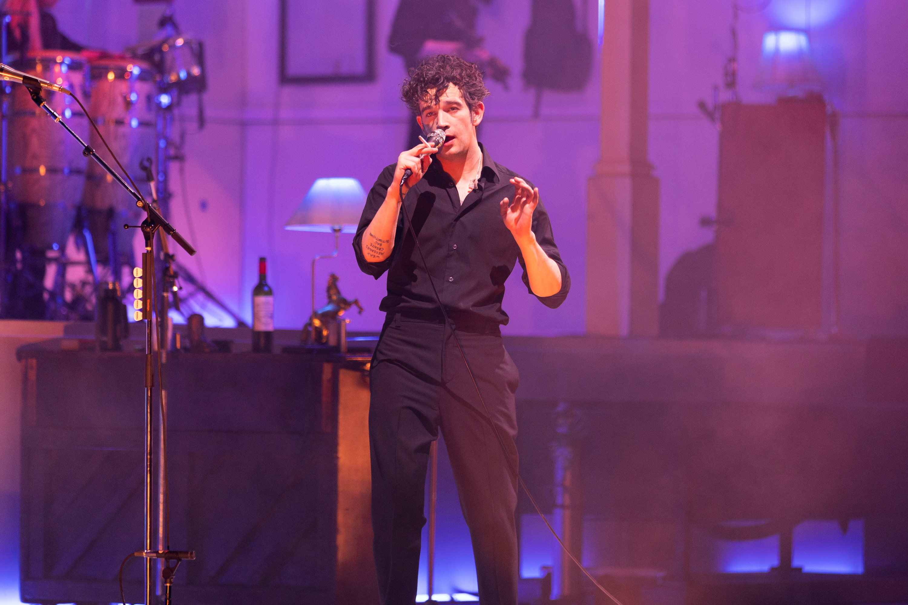 Matty performing