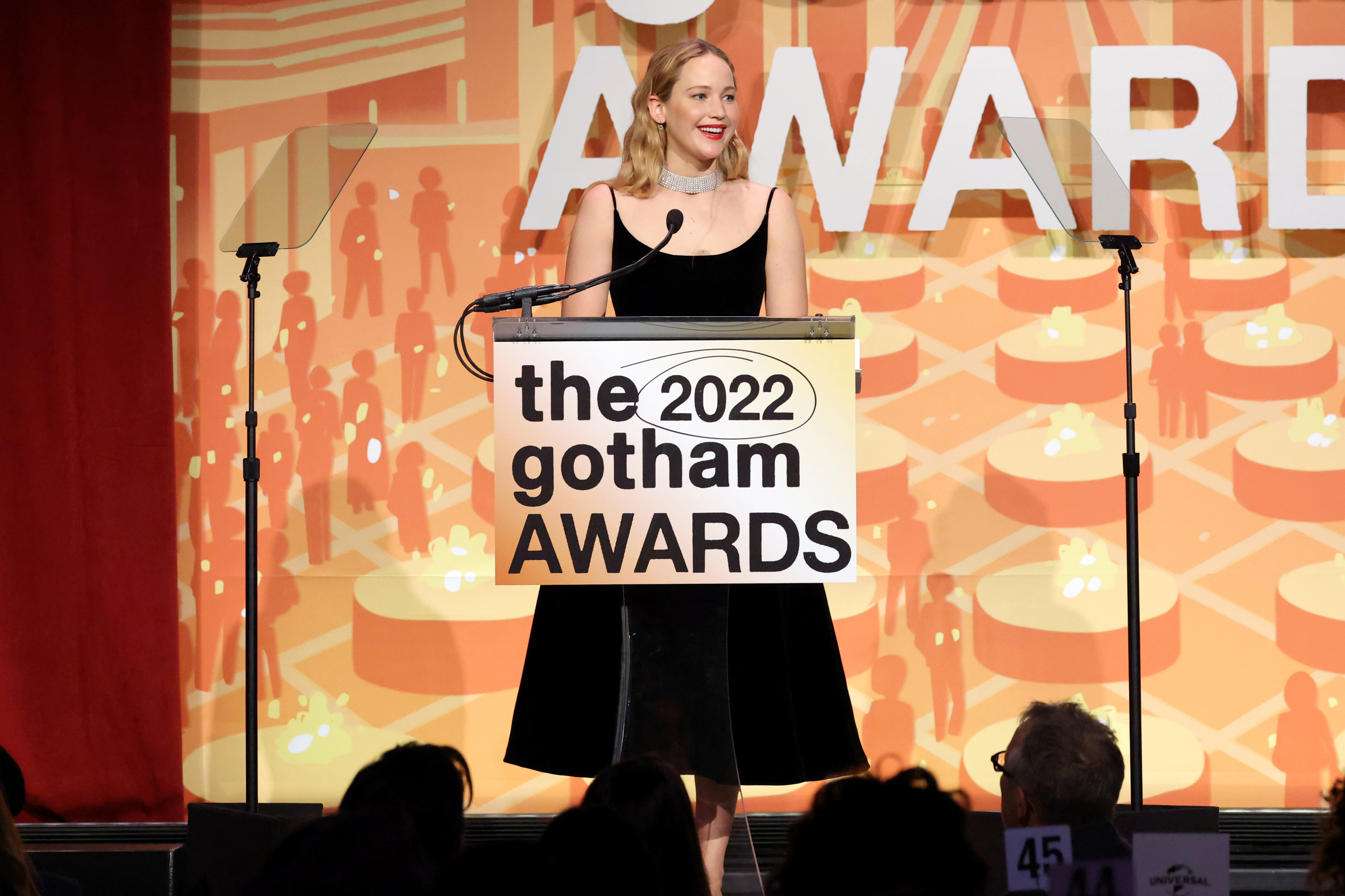 Jennifer onstage at the 2022 Gotham Awards