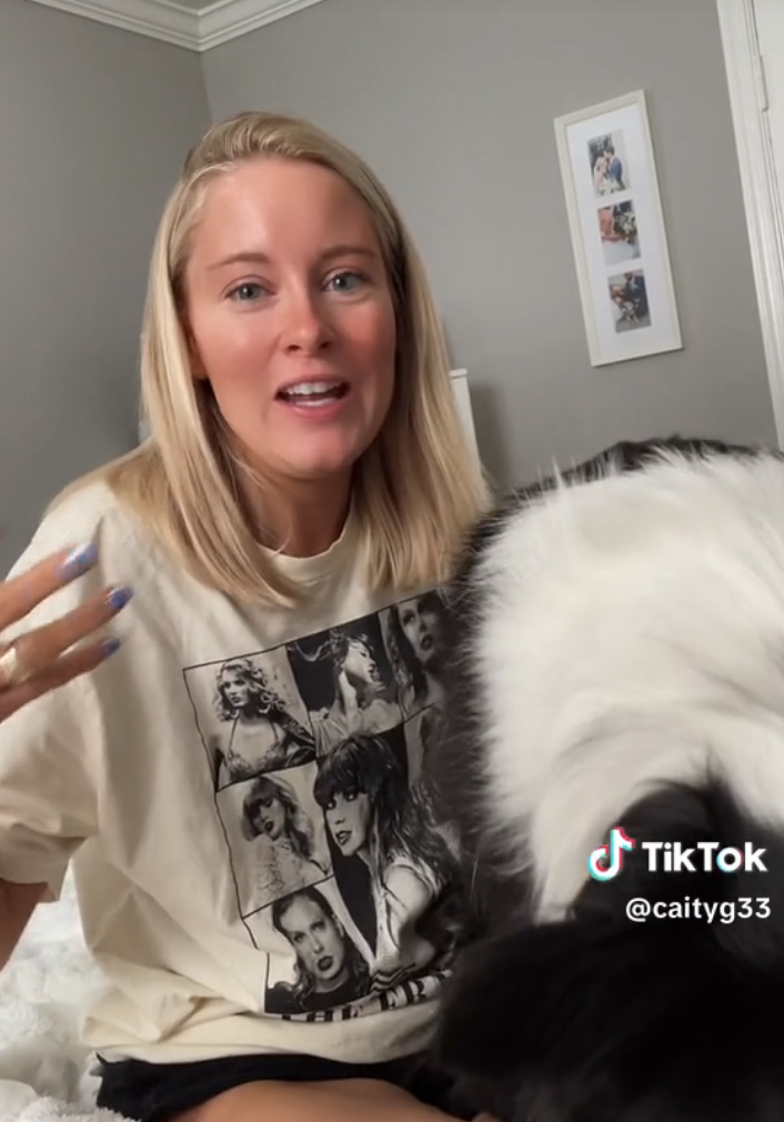 Closeup of Kelly on TikTok