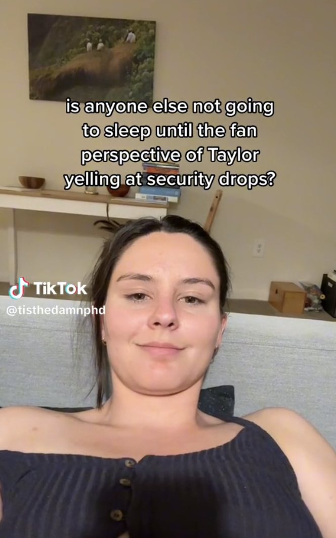 Closeup of a woman on TikTok