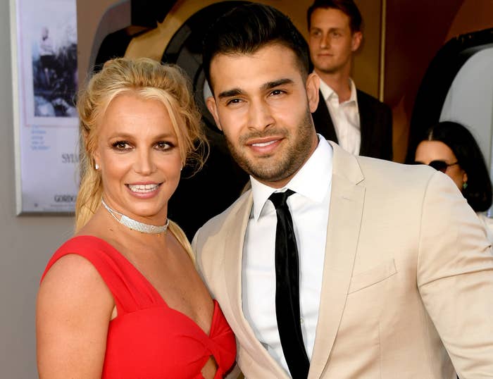 A closeup of Britney and Sam