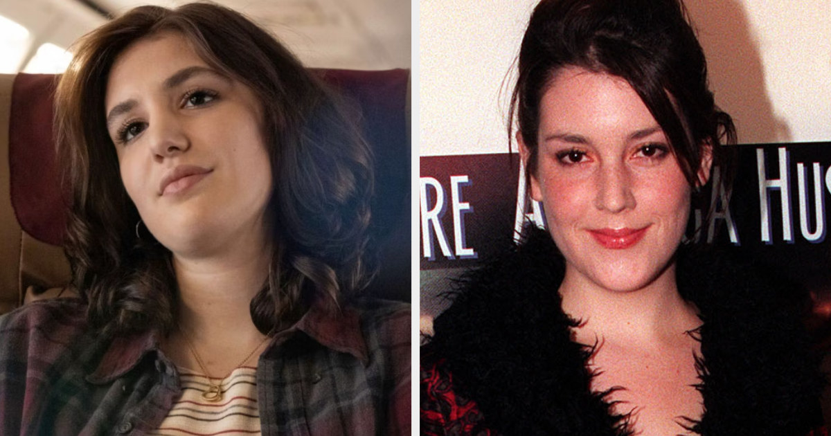 Side-by-side of Sophie Nélisse in &quot;Yellowjackets&quot; and young Melanie Lynskey