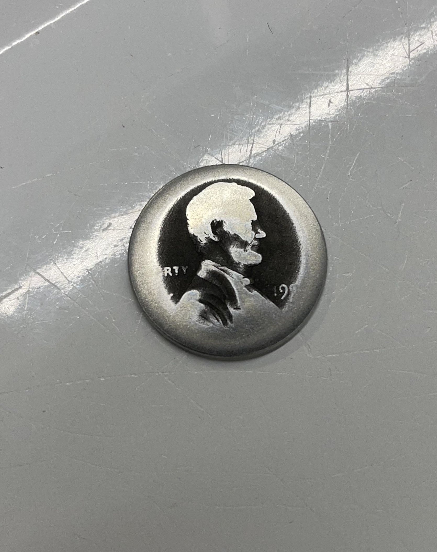 A colorless penny