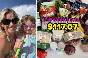 The author; her grocery haul