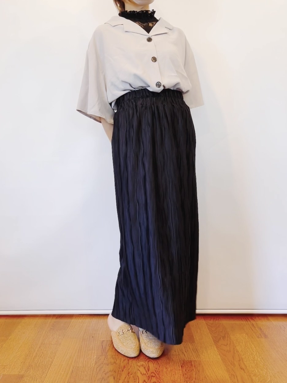 しまむらのオススメのトップス「レース切り替えレイヤードPO」のコーディネート