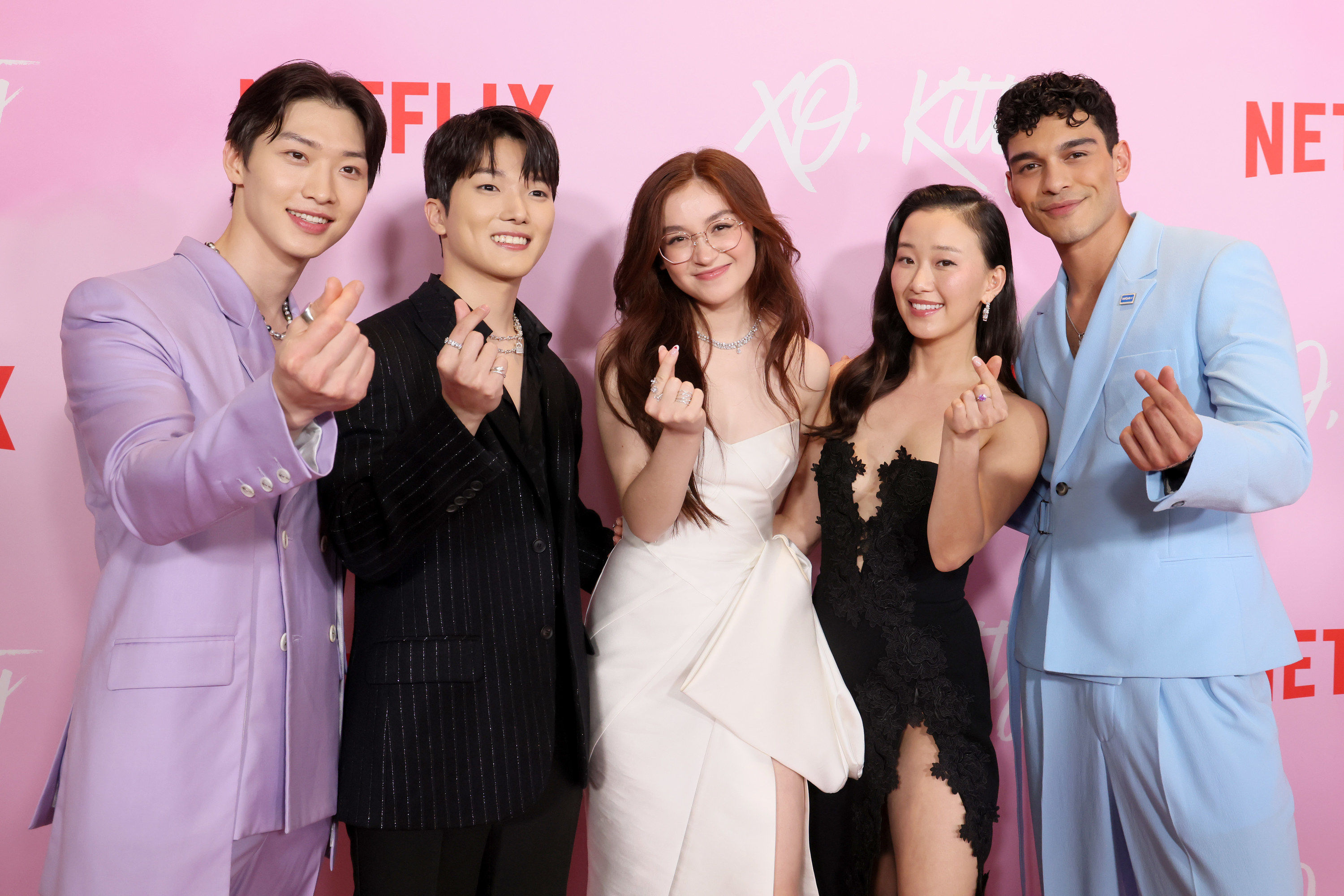 Sang Heon Lee, Minyeong Choi, Anna Cathcart, Gia Kim, and Anthony Keyvan attend Netflix&#x27;s XO, Kitty Los Angeles Premiere at Netflix Tudum Theater on May 11, 2023 in Los Angeles, California.