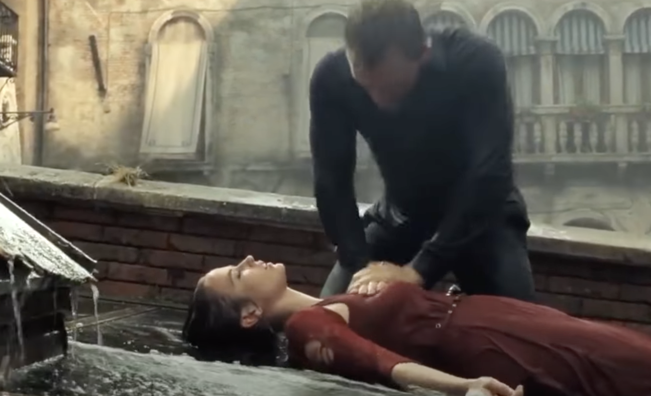 A man giving a woman CPR