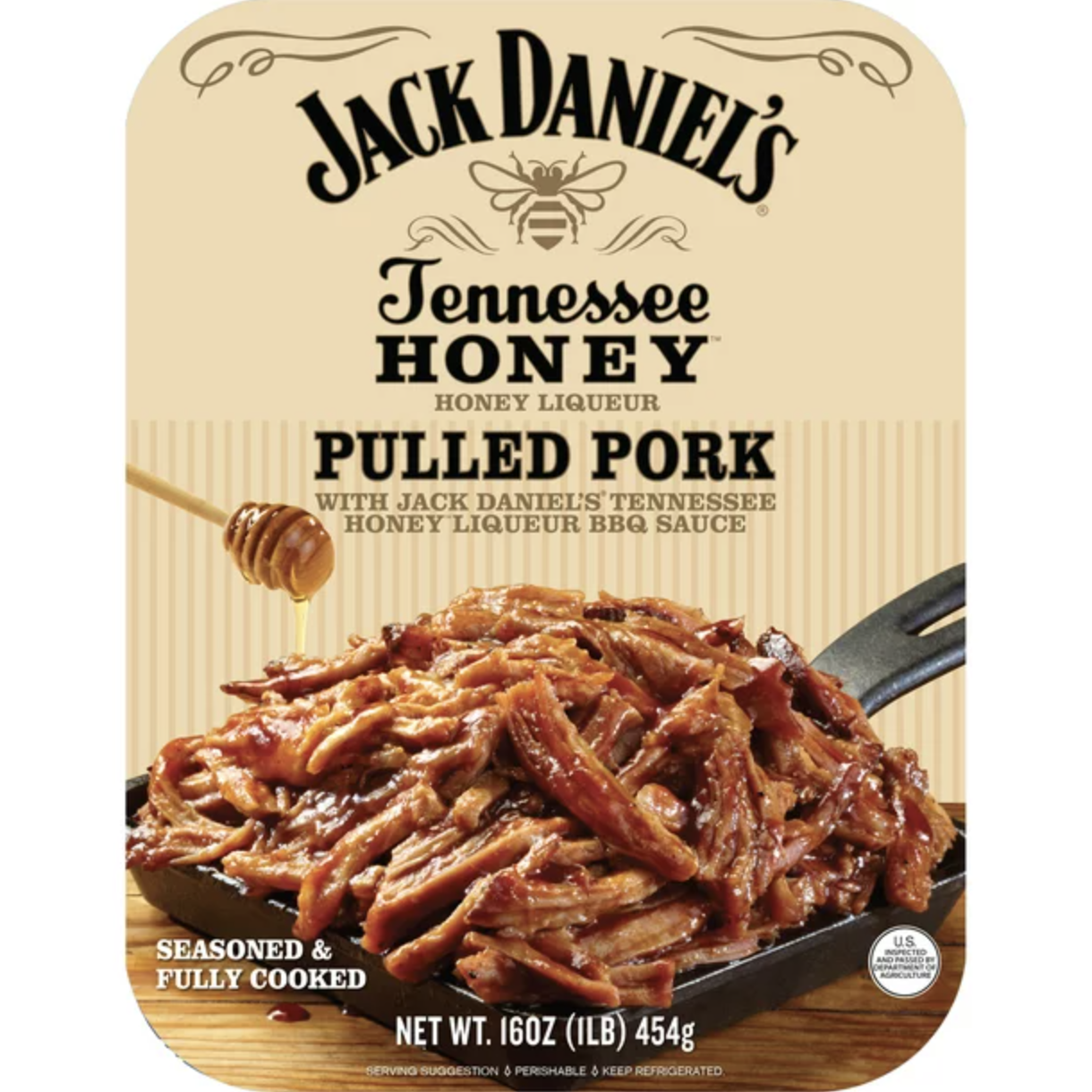 Pulled pork with honey liqueur BBQ sauce