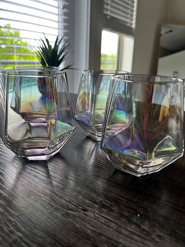 Reviewer's photo of the wine glasses