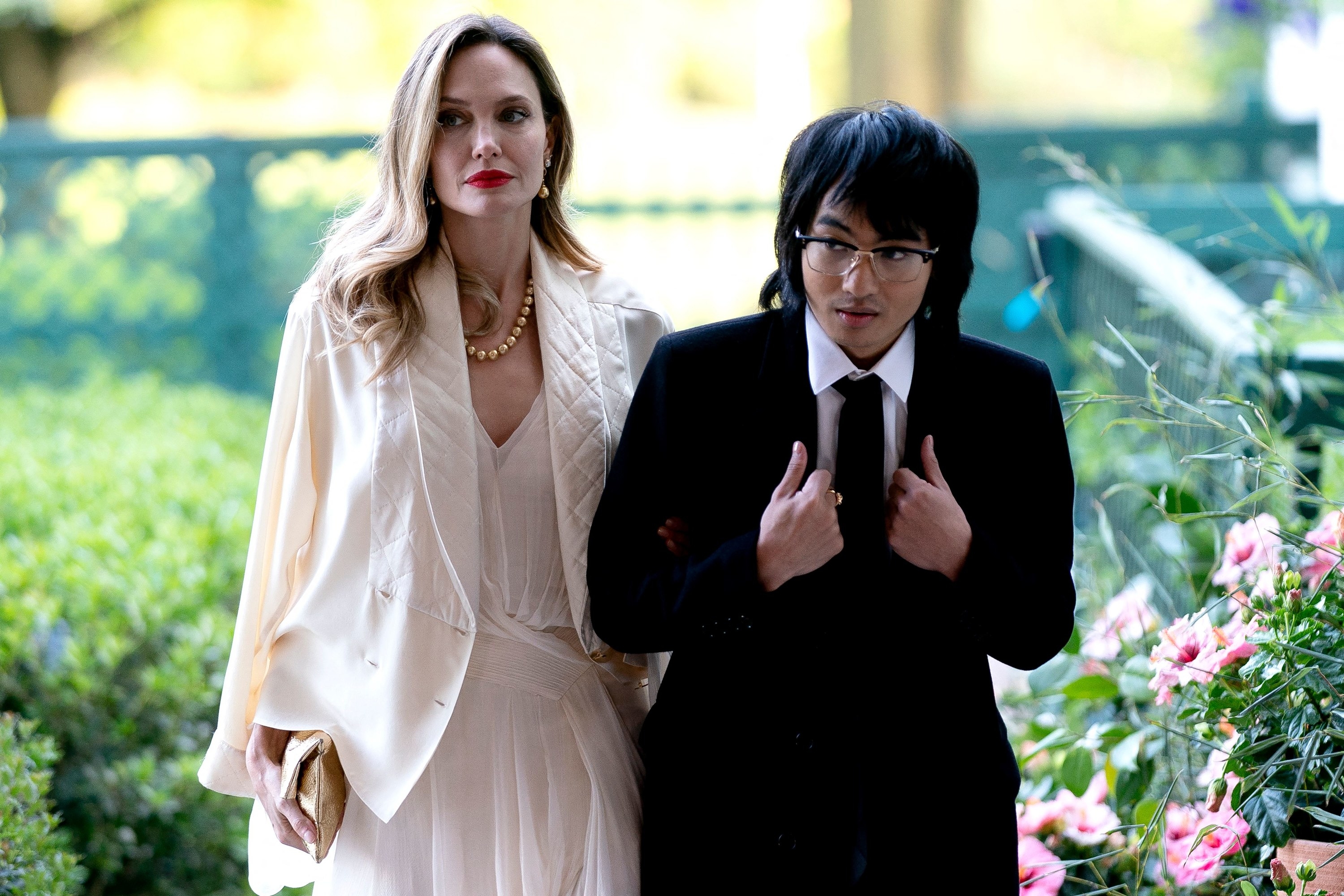 she&#x27;s with one of her sons at an event