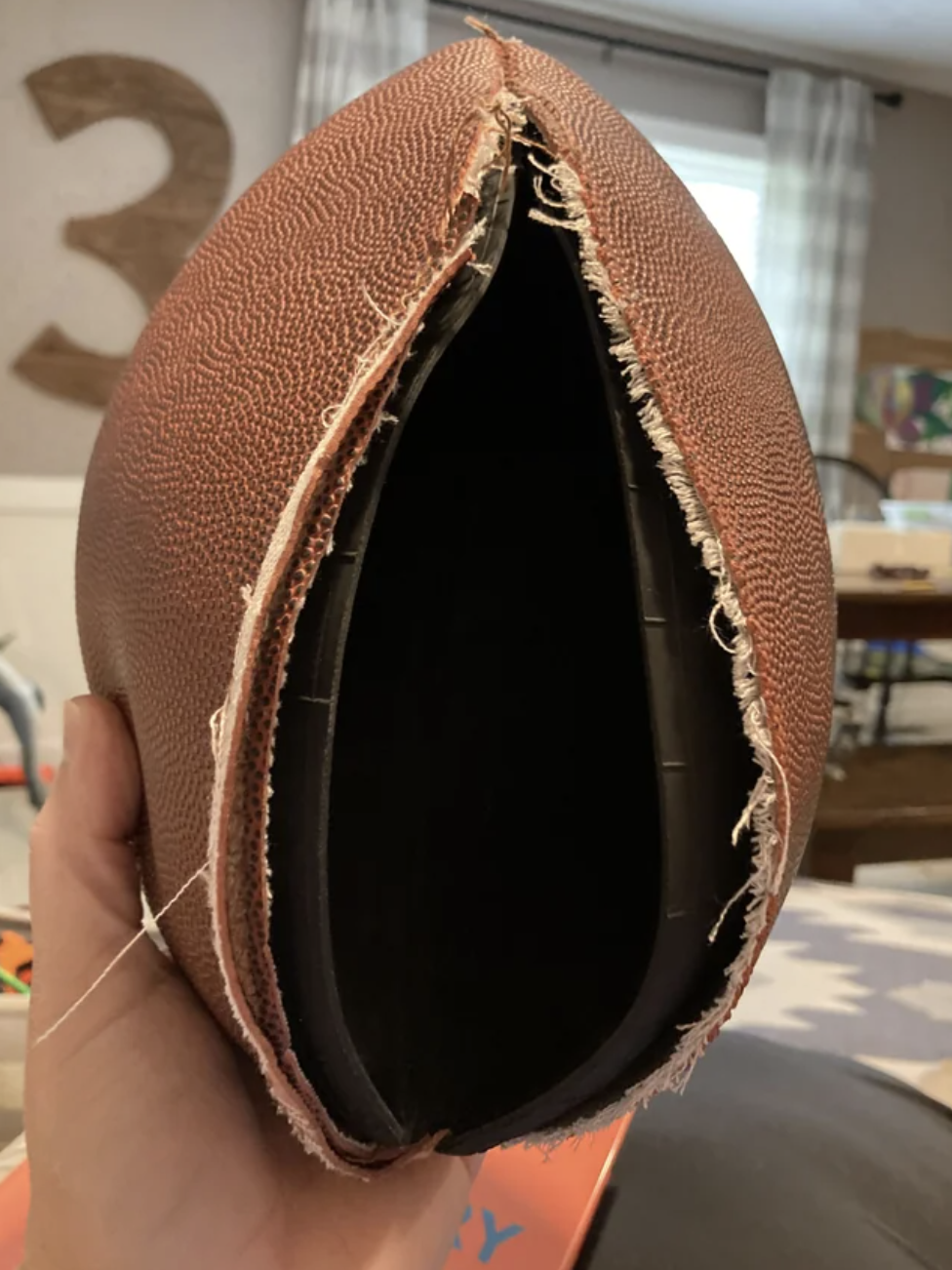 A sliced football