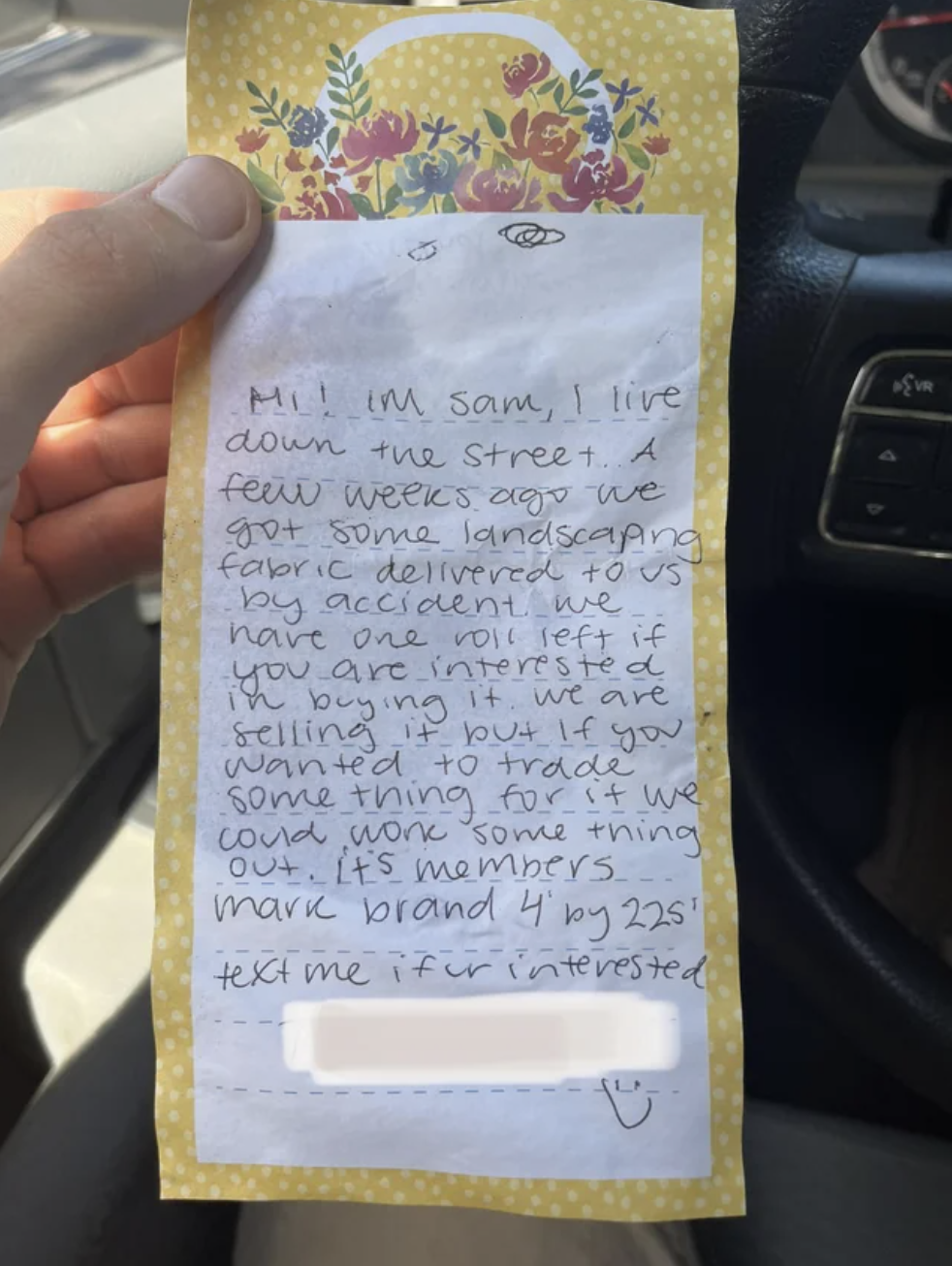 A note from a neighbor who stole the person&#x27;s package