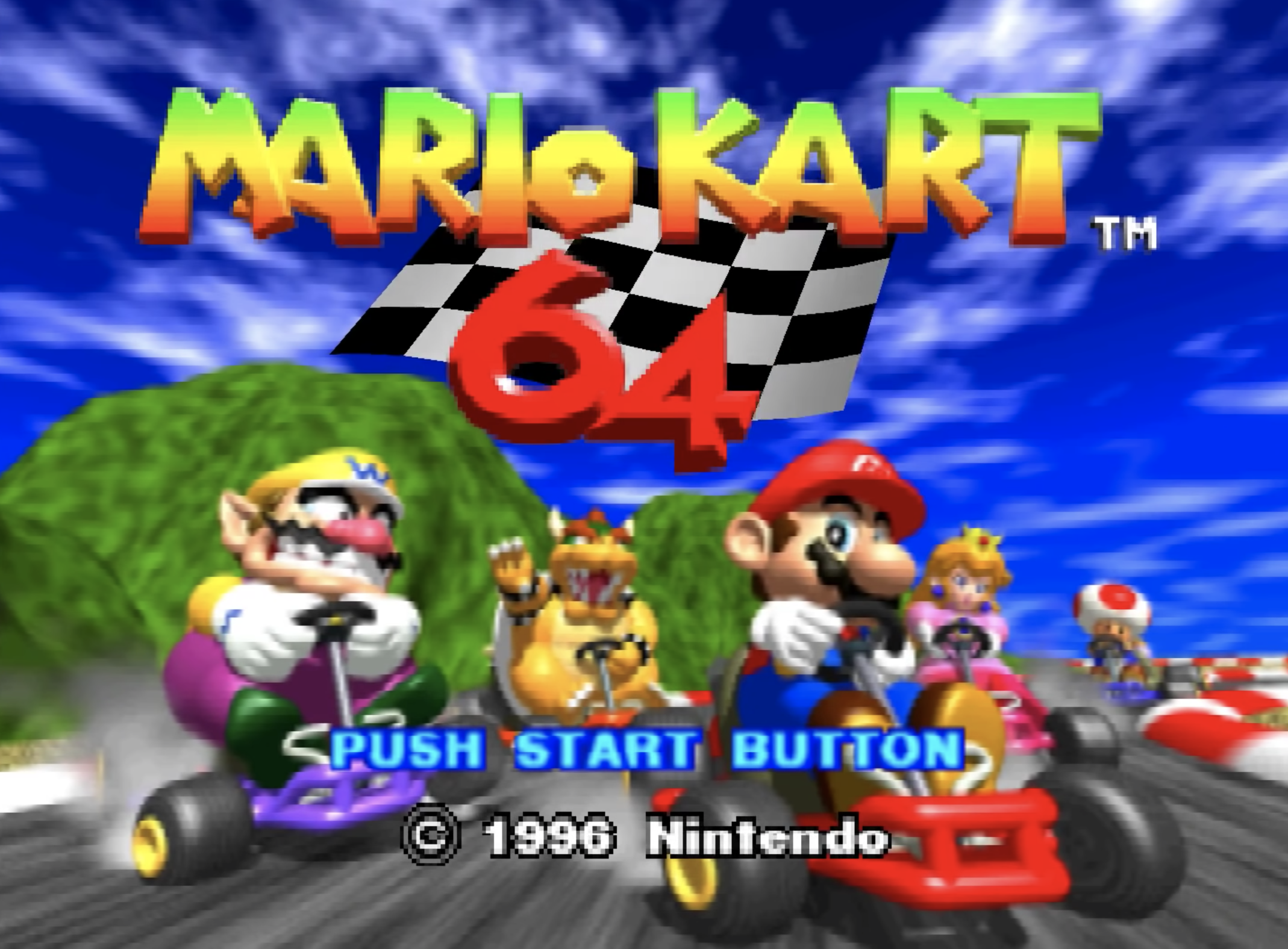 screen shot of mario kart 64