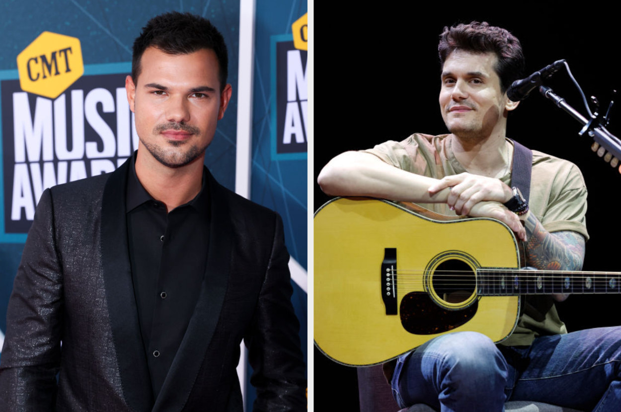 Side-by-side of Taylor Lautner and John Mayer