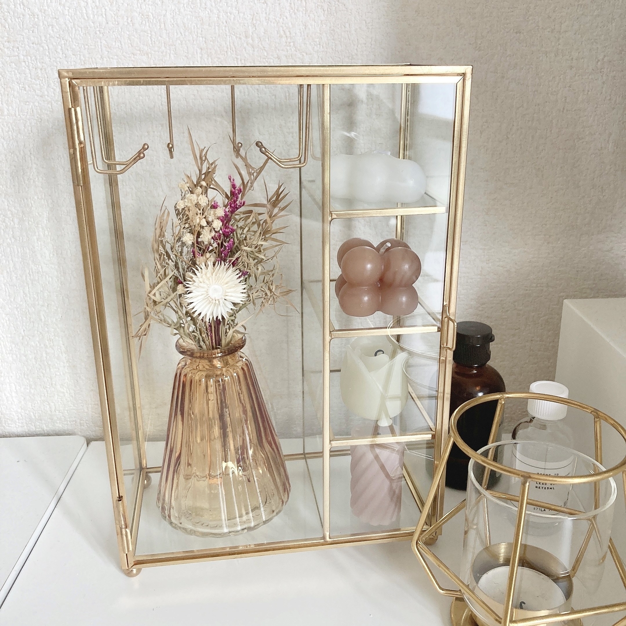 salut!（サリュ）のオススメの収納グッズ「ガラスジュエリーケース：Sサイズ」