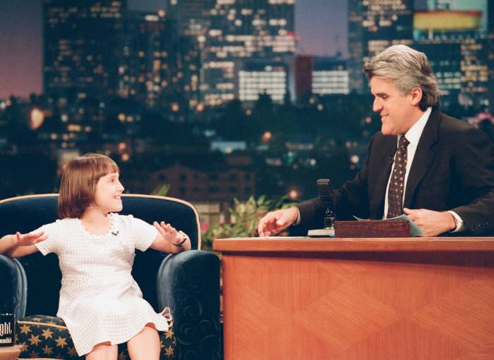 young mara doing an interview with jay leno