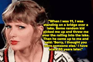Taylor Swift making a "WTF?" reaction