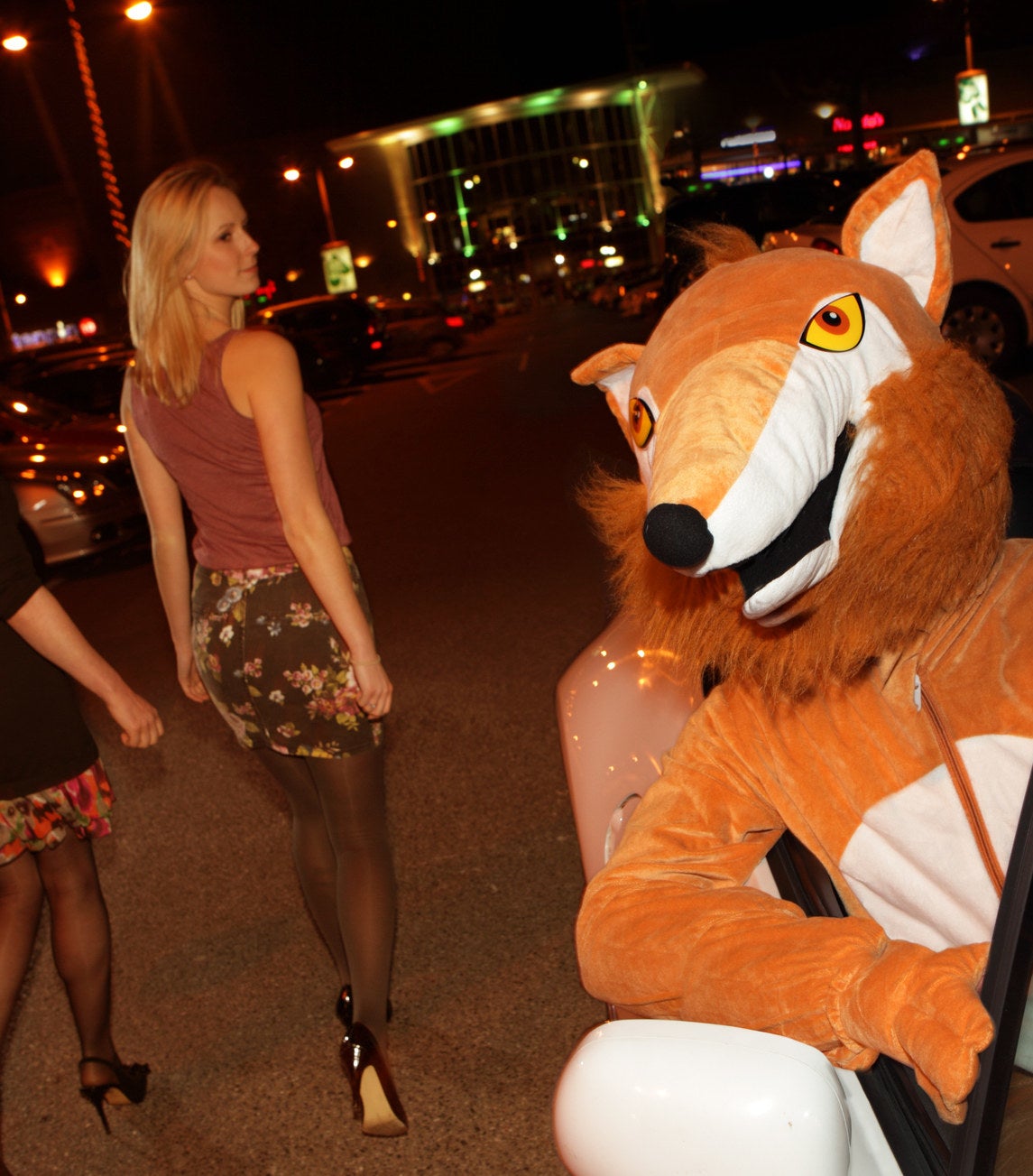 Someone in a fox costume
