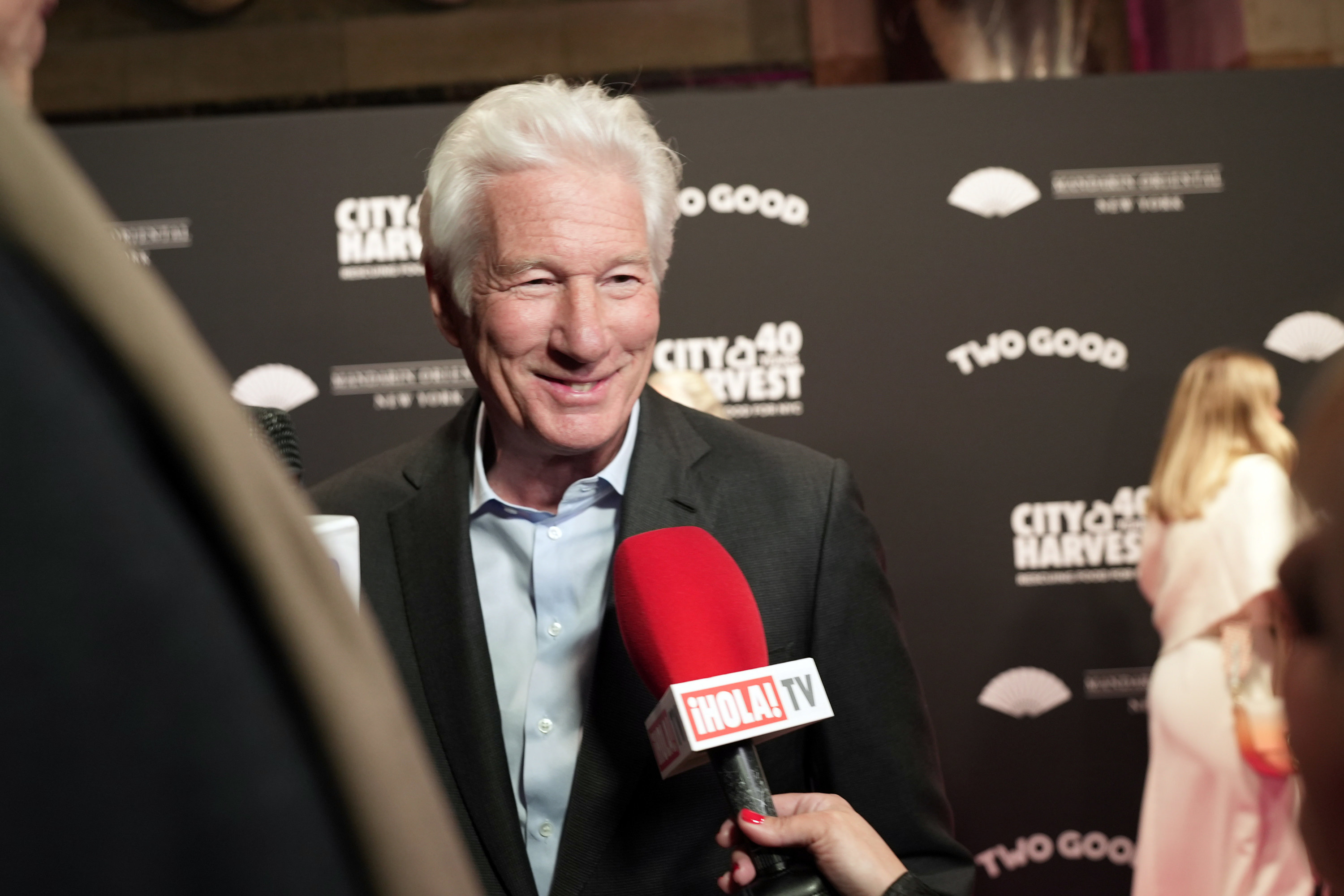 Richard Gere being interviewed