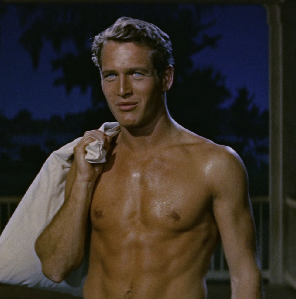 Paul Newman shirtless in &quot;The Long, Hot Summer&quot;