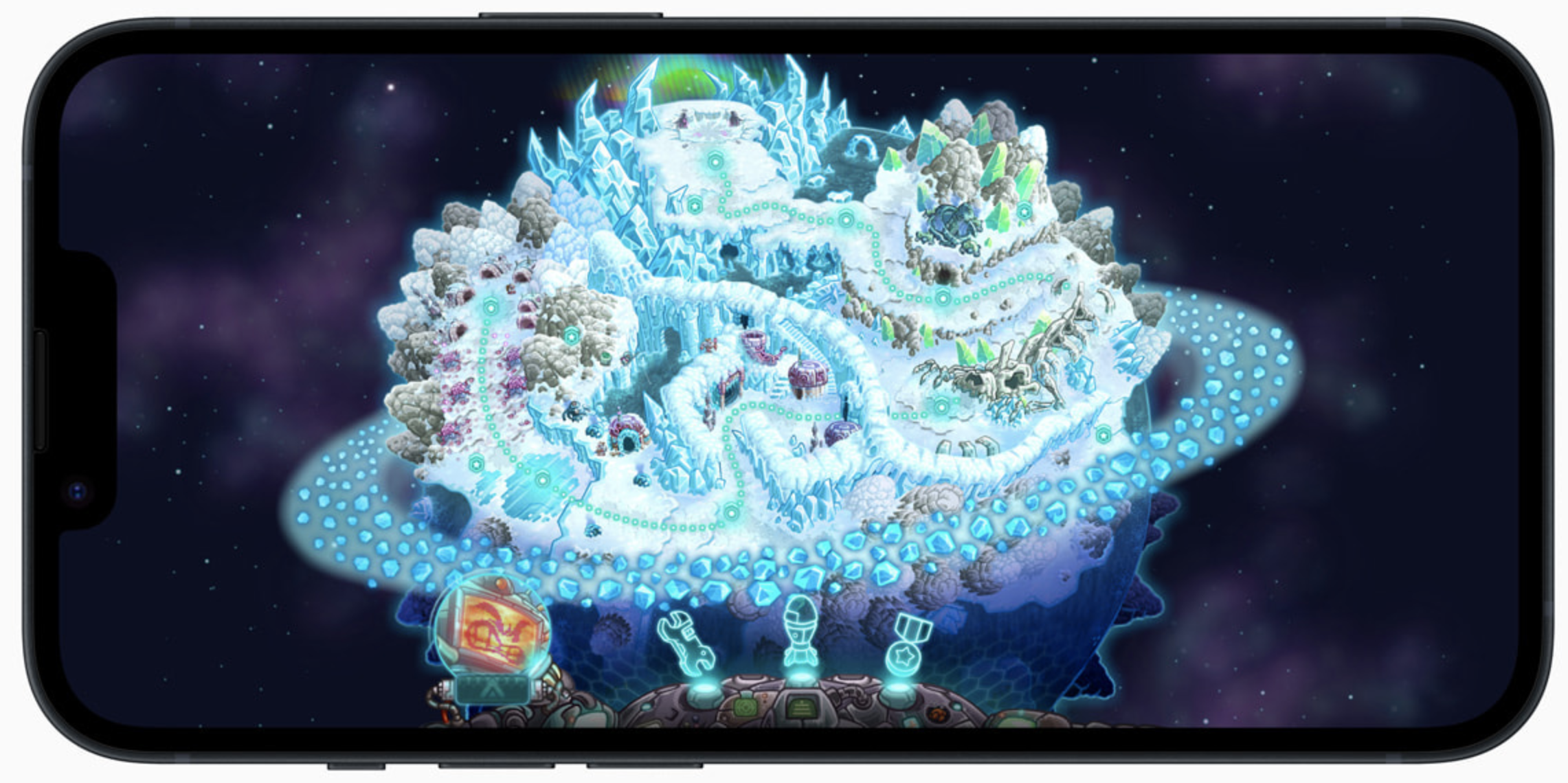 The map of an icy world in &quot;Iron Marines+&quot;