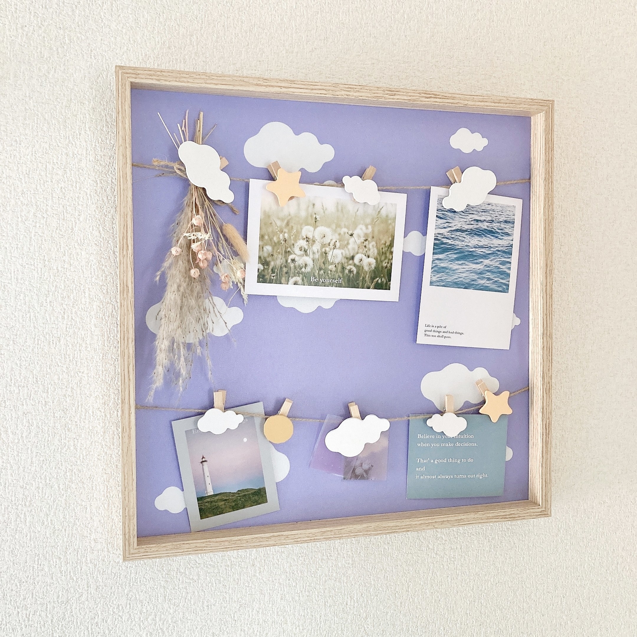 FLYING TIGER（フライングタイガー）のオススメのインテリア雑貨「雲のクリップ付きフレーム」