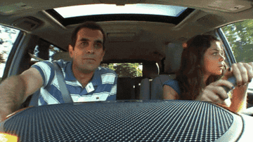 Phil teaching Haley how to drive in &quot;Modern Family&quot;