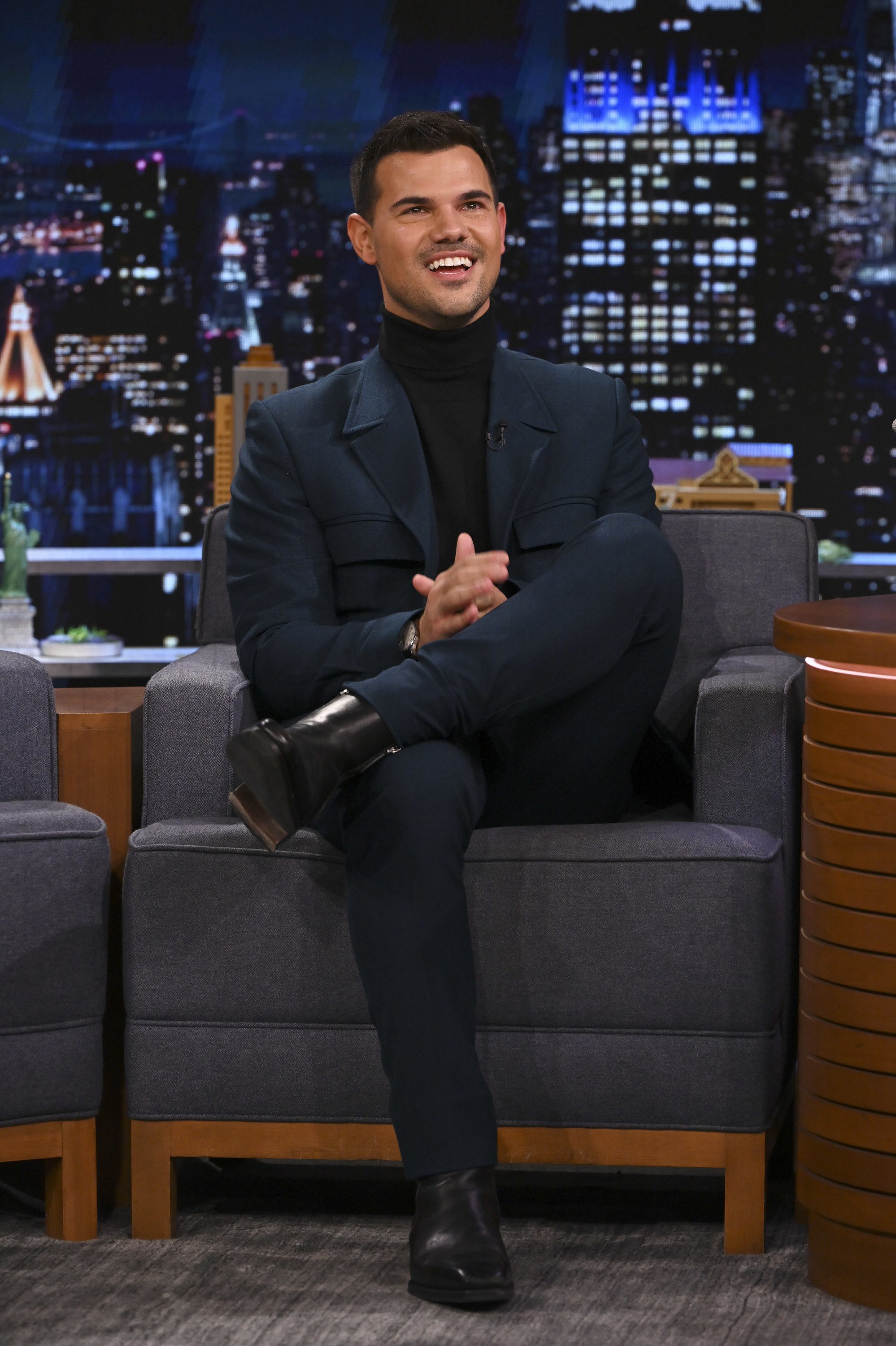 Lautner on a talk show