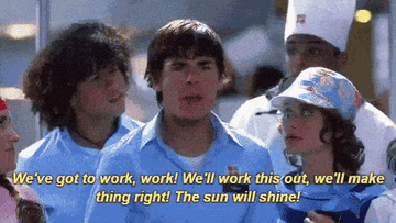 Troy Bolton dancing as he works during the summer in &quot;High School Musical 2&quot;