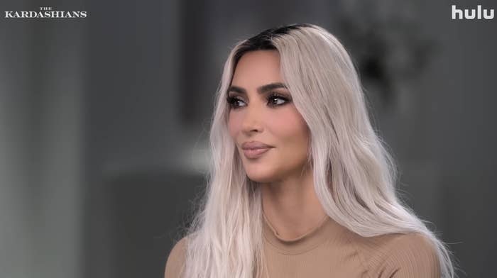 A closeup of Kim Kardashian