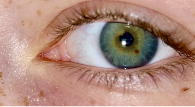 closeup of the eye